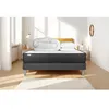 Image de Pack lit complet 140x190 cm - Matelas + Sommier Gris (en kit) + 2 oreillers + Couette - Vitalpower Gris