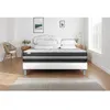 Image de Pack lit complet 180x200 cm - Matelas + Sommier Blanc (en kit) + 2 oreillers + Couette - Vitalspring Zen Blanc