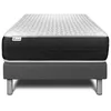 Image de Ensemble sommier matelas 90x200 VITALSPRING Ressorts ensachés - 24 cm - Ferme - sommier kit gris