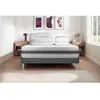 Image de Pack lit complet 160x200 cm - Matelas + Sommier Gris (en kit) + 2 oreillers + Couette - Vitalmemo Back Gris