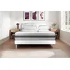 Image de Pack lit complet - Matelas 140x200 cm + Sommier tapissier à lattes (en kit) + 2 oreillers + Couette - Vitalmemo Back Blanc