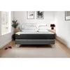 Image de Pack lit complet 140x190 cm - Matelas + Sommier Gris (en kit) + 2 oreillers + Couette - Vitalmemo One Gris