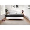 Image de Pack lit complet - Matelas 200x200 cm + Sommier tapissier à lattes (en kit) + 2 oreillers + Couette - Vitalmemo One Blanc