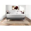 Image de Pack lit complet 140x190 cm - Matelas + Sommier Gris (en kit) + 2 oreillers + Couette - Vitalmemo Gris