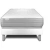 Image de Ensemble Matelas Sommier 90x200 cm - Sommier Blanc (en kit) - Vitalmemo Blanc