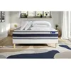 Image de Pack lit complet 140x190 cm - Matelas + Sommier Blanc (en kit) + 2 oreillers + Couette - Actiflex Er