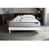 Image de Pack lit complet 200x200 cm - Matelas + Sommier Blanc (en kit) + 2 oreillers + Couette - Actiflex Fo