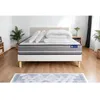 Image de Pack lit complet 140x190 cm - Matelas + Sommier Blanc (en kit) + 2 oreillers + Couette - Actiflex Pu