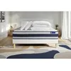 Image de Pack lit complet 140x190 cm - Matelas + Sommier Blanc (en kit) + 2 oreillers + Couette - Actilatex E
