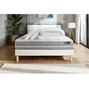 Image de Pack lit complet 140x190 cm - Matelas + Sommier Blanc (en kit) + 2 oreillers + Couette - Actilatex T