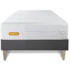 Image de Ensemble sommier matelas 90x200 Memo bio Mémoire de forme - 26 cm - Equilibré - sommier kit gris