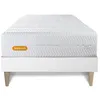 Image de Ensemble sommier matelas 90x190 Memo bio Mémoire de forme - 26 cm - Equilibré - sommier kit blanc