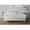 Image de Ensemble sommier matelas 160x200 Memo luxe Ressorts ensachés et mémoire de forme - 26 cm - Equilibré - sommier kit blanc + 2 oreille