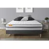 Image de Ensemble sommier matelas 180x200 Memo spring Ressorts ensachés et mémoire de forme - 22 cm - Ferme - sommier kit gris