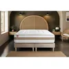 Image de Pack matelas LE RAFFINÉ 160x200cm Ressorts ensachés + Mémoire de forme BioVisco + double sommiers Beige