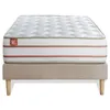 Image de Ensemble LE DOUX 90x200cm Mémoire de forme 3 zones de confort - Ep. 24cm + sommier Beige