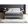 Image de Pack lit complet 140x200 cm - Matelas + Sommier Gris (en kit) + 2 oreillers + Couette - Actiflex Plu