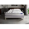 Image de Pack lit complet 180x200 cm - Matelas + Sommier Gris (en kit) + 2 oreillers + Couette - Actilatex Fo