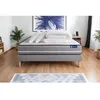 Image de Pack lit complet 160x200 cm - Matelas + Sommier Gris (en kit) + 2 oreillers + Couette - Actilatex Pu