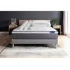 Image de Pack lit complet 200x200 cm - Matelas + Sommier Gris (en kit) + 2 oreillers + Couette - ActiMemo Plu