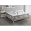 Image de Pack lit complet 200x200 cm - Matelas + Sommier Gris (en kit) + 2 oreillers + Couette - Actimemo Tou