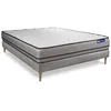 Image de Ensemble matelas ACTIFLEX NIGHT 120x200cm RESSORTS ENSACHES 3zones de confort + sommier KIT gris