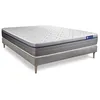 Image de Ensemble Matelas Sommier 120x190 cm - Sommier Gris (en kit) - Actilatex Zen