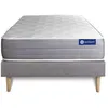 Image de Ensemble Matelas Sommier 80x190 cm - Sommier Gris (en kit) - Actilatex Dream