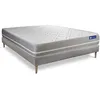 Image de Ensemble Matelas Sommier 120x190 cm - Sommier Gris (en kit) - Actilatex Touch