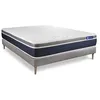 Image de Ensemble Matelas Sommier 120x200 cm - Sommier Gris (en kit) - Actimemo Confort