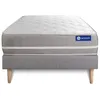 Image de Ensemble Matelas Sommier 80x190 cm - Sommier Gris (en kit) - Actimemo Touch