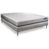 Image de Ensemble Matelas Sommier 120x200 cm - Sommier Gris (en kit) - Actimemo Soft
