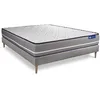 Image de Ensemble Matelas Sommier 120x200 cm - Sommier Gris (en kit) - Actimemo Pur