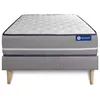 Image de Ensemble Matelas Sommier 80x190 cm - Sommier Gris (en kit) - Actimemo Pur