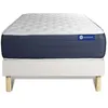 Image de Ensemble Matelas Sommier 80x190 cm - Sommier Blanc (en kit) - Actiflex Sleep