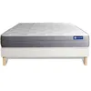 Image de Ensemble Matelas Sommier 120x190 cm - Sommier Blanc (en kit) - Actiflex Dream