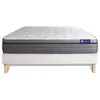 Image de Ensemble Matelas Sommier 120x200 cm - Sommier Blanc (en kit) - Actilatex Zen