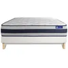 Image de Ensemble Matelas Sommier 120x190 cm - Sommier Blanc (en kit) - Actilatex Ergo