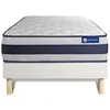 Image de Ensemble Matelas Sommier 80x200 cm - Sommier Blanc (en kit) - Actilatex Ergo