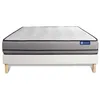 Image de Ensemble Matelas Sommier 120x200 cm - Sommier Blanc (en kit) - Actilatex Night