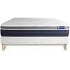 Image de Ensemble Matelas Sommier 120x190 cm - Sommier Blanc (en kit) - Actimemo Confort