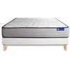 Image de Ensemble matelas Mémoire de forme ACTIMEMO FORM 120x190 cm 5zones de confort + sommier KIT blanc