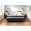 Image de Pack lit complet - Matelas 140x190 cm + Sommier tapissier à lattes (en kit) + 2 oreillers + Couette - Vital Power Zen Noir