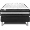 Image de Ensemble Matelas Sommier 90x190 cm - Sommier Noir (en kit) - Vital Power Zen Noir