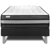 Image de Ensemble Matelas Sommier 90x190 cm - Sommier Noir (déjà monté) - Vital Power Zen Noir