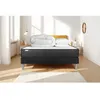 Image de Pack lit complet - Matelas 140x190 cm + Sommier tapissier à lattes (en kit) + 2 oreillers + Couette - Vitalpower Noir