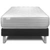 Image de Ensemble Matelas Sommier 90x200 cm - Sommier Noir (déjà monté) - Vitalmemo Noir