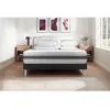 Image de Pack lit complet - Matelas 160x200 cm + Sommier tapissier à lattes (en kit) + 2 oreillers + Couette - Vitalmemo Back Noir