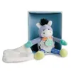 Image de Doudou Ane Bleu Choupidoudou Avec Mouchoir 18cm Et Coffret Naissance En Bois - Peluche Enfant - Cadeau Naissance Doudou Compagnie en occasion ou reconditionné