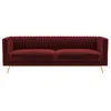 Image de Canapé 3 places en velours bordeaux - Gatsby - Rendez-Vous Déco